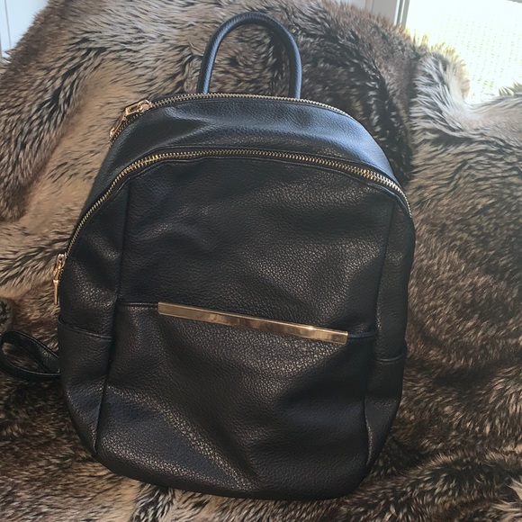 Handbags - Black Double Zip Backpack